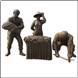 農(nóng)民勞作園林雕塑
