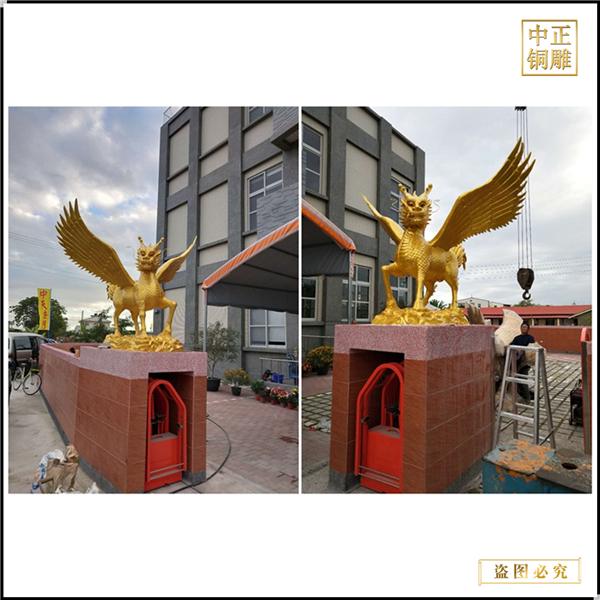 2米動物銅雕銅麒麟設(shè)計(jì)制作