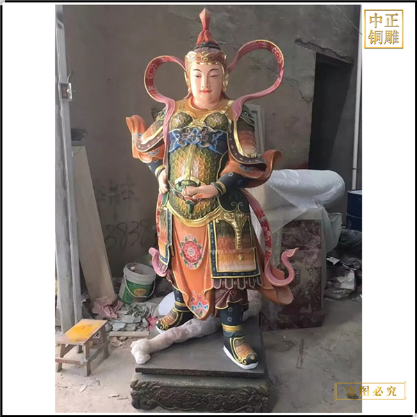 1米彩繪朝天韋陀菩薩供應(yīng).jpg
