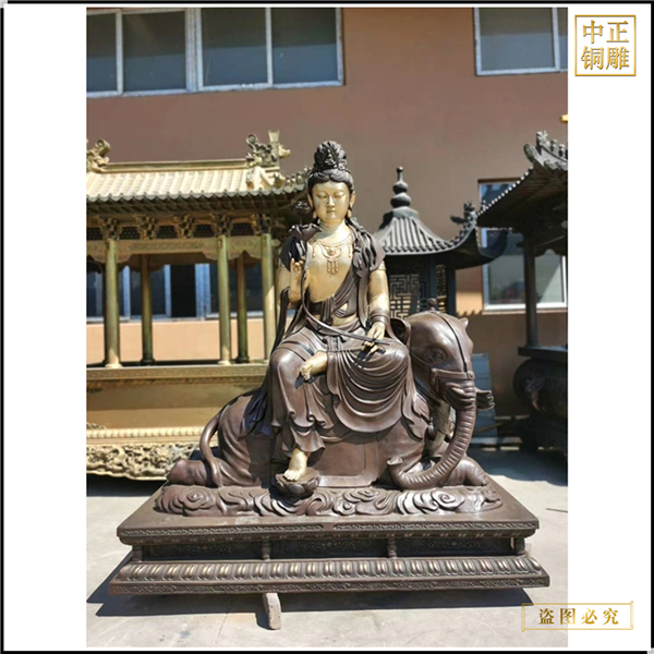 批發文殊普賢菩薩銅佛像